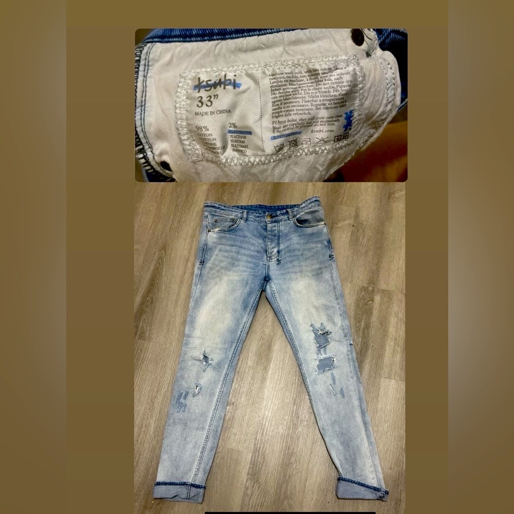 I’m selling these Ksubi jeans size 33.